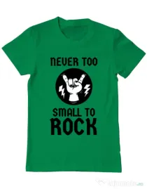 Tricou ADLER barbat Never too small to rock Verde mediu