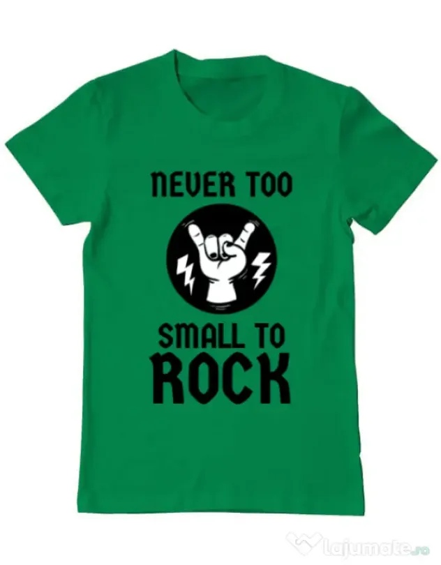 Tricou ADLER barbat Never too small to rock Verde mediu