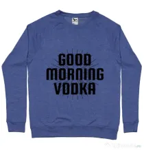 Bluza ADLER barbat Good morning vodka Albastru melanj