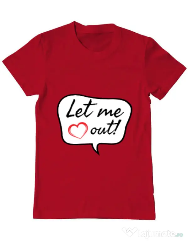 Tricou ADLER barbat Let me out Rosu