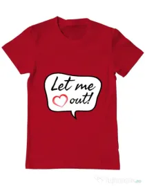 Tricou ADLER barbat Let me out Rosu