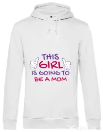 Hoodie barbat cu gluga Future Mom Alb