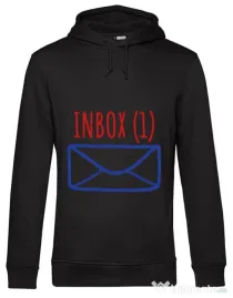 Hoodie barbat cu gluga Inbox Negru