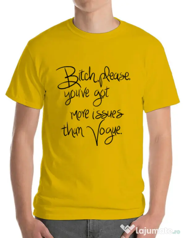 Tricou ADLER barbat Vogue issues Galben