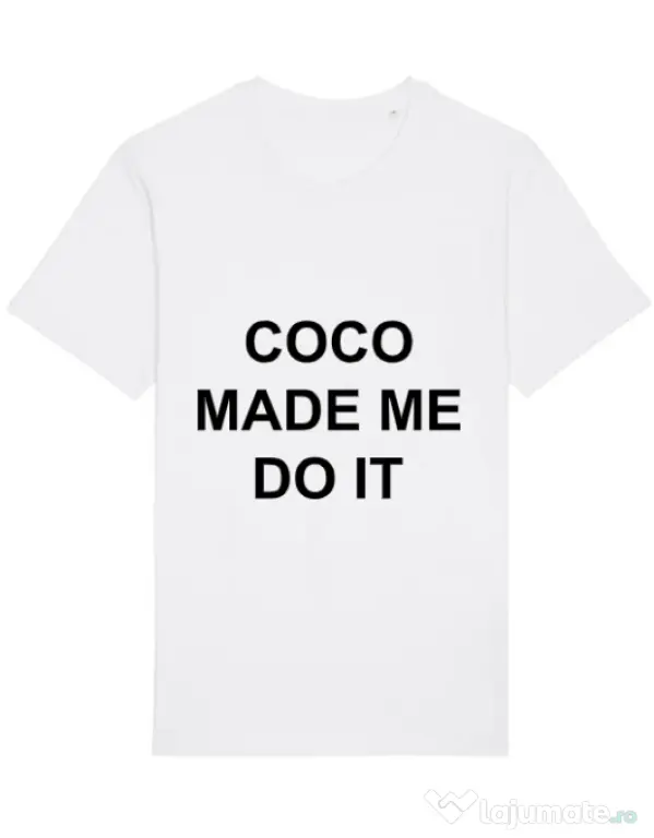 Tricou STANLEY STELLA barbat Coco made me do it Alb