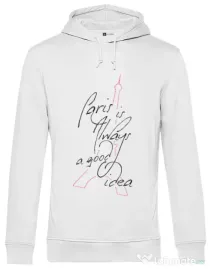 Hoodie barbat cu gluga Always paris Alb