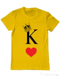 Tricou ADLER barbat Fancy King Galben