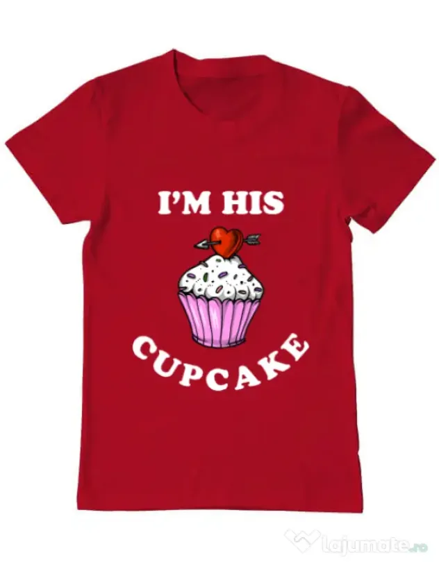 Tricou ADLER barbat His cupcake Rosu
