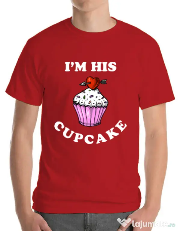 Tricou ADLER barbat His cupcake Rosu