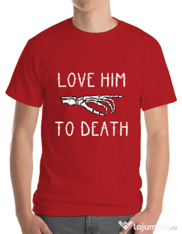 Tricou ADLER barbat Love him to death Rosu