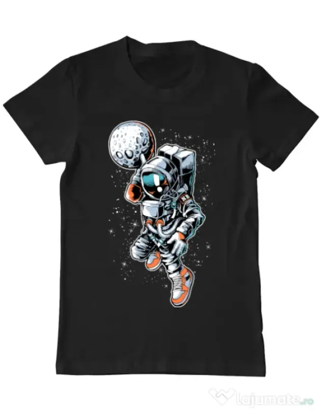 Tricou ADLER barbat Astronaut Negru