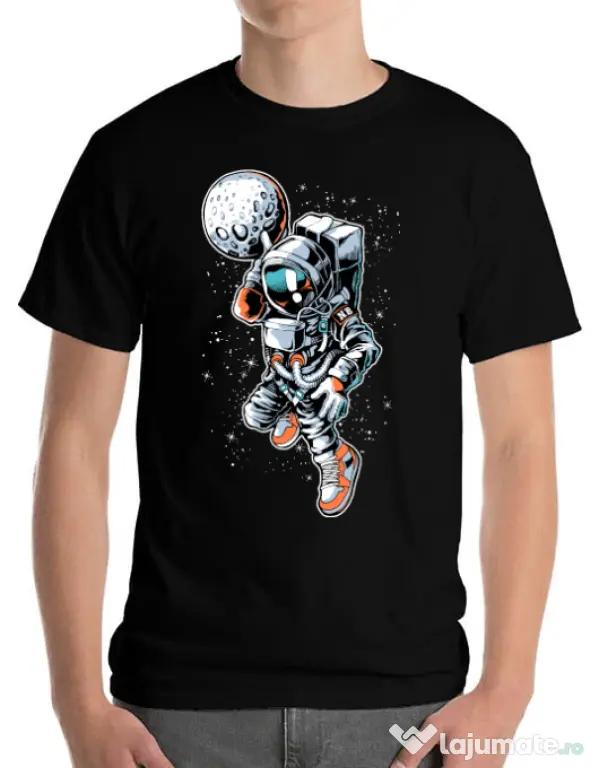 Tricou ADLER barbat Astronaut Negru