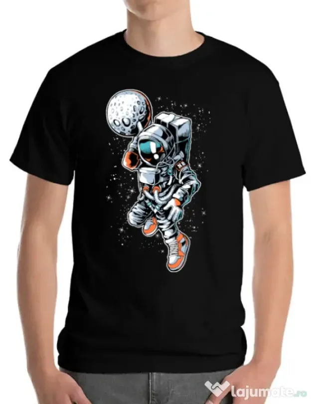 Tricou ADLER barbat Astronaut Negru