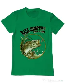 Tricou ADLER barbat Bass jumpers drop a line Verde mediu