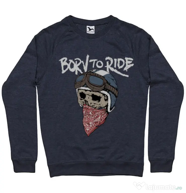 Bluza ADLER barbat Born to ride Denim inchis