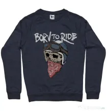 Bluza ADLER barbat Born to ride Denim inchis