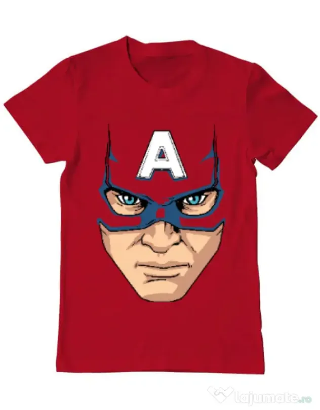 Tricou ADLER barbat Captain America Mask Rosu