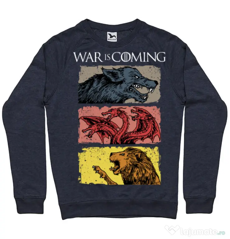 Bluza ADLER barbat War is coming Denim inchis
