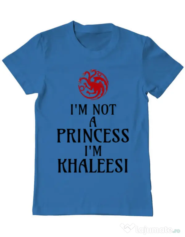 Tricou ADLER barbat I'm Khaleesi Albastru azuriu