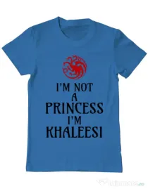 Tricou ADLER barbat I'm Khaleesi Albastru azuriu