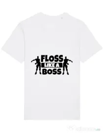 Tricou STANLEY STELLA barbat Floss like a boss Alb