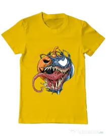 Tricou ADLER barbat Halloween Venom Galben