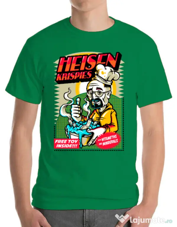 Tricou ADLER barbat Heisen krispies Verde mediu