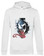 Hoodie barbat cu gluga Venom kiss Alb