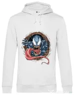 Hoodie barbat cu gluga Venom rise Alb