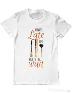 Tricou ADLER barbat Always late Alb