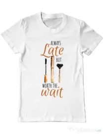 Tricou ADLER barbat Always late Alb