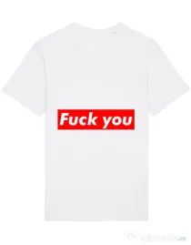 Tricou STANLEY STELLA barbat Fuck you Alb