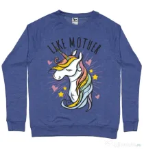 Bluza ADLER barbat Like mother Albastru melanj
