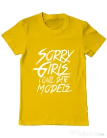 Tricou ADLER barbat Sorry girls Galben