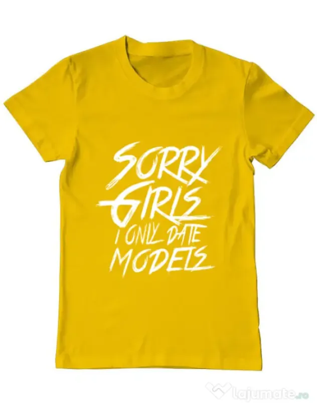 Tricou ADLER barbat Sorry girls Galben