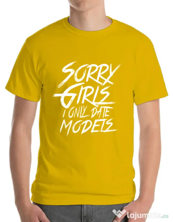 Tricou ADLER barbat Sorry girls Galben