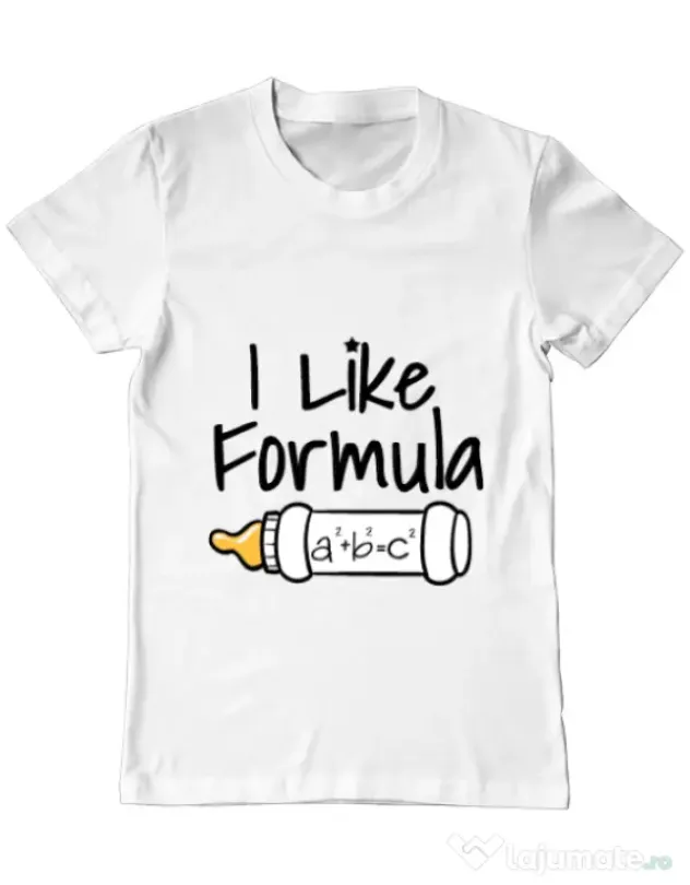 Tricou ADLER barbat I like formula Alb