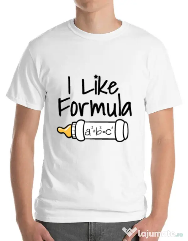 Tricou ADLER barbat I like formula Alb