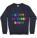 Bluza ADLER barbat Happy Birthday Daddy Denim inchis