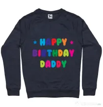 Bluza ADLER barbat Happy Birthday Daddy Denim inchis
