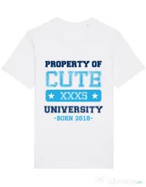 Tricou STANLEY STELLA barbat Cute university Alb