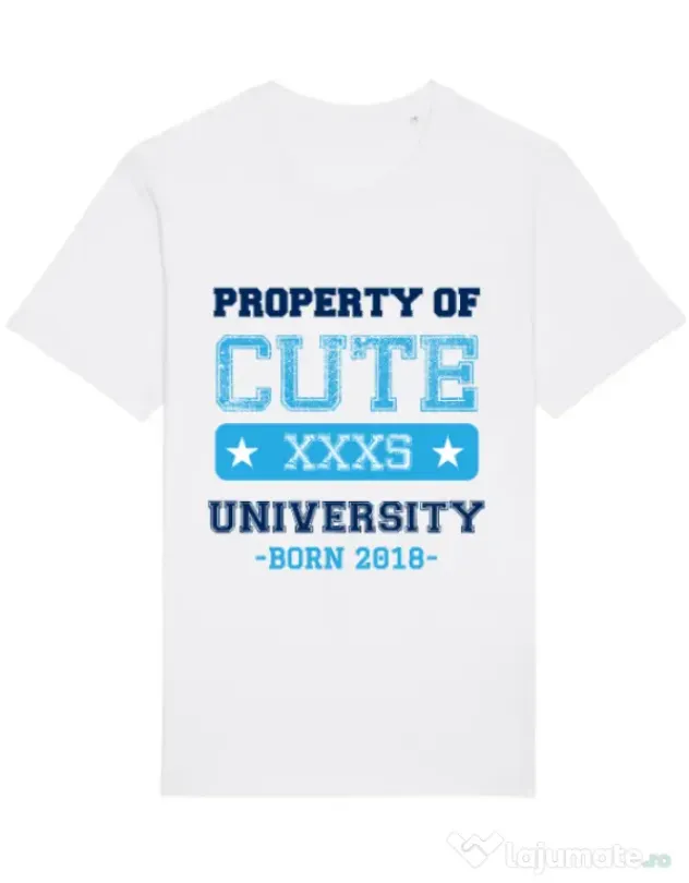 Tricou STANLEY STELLA barbat Cute university Alb