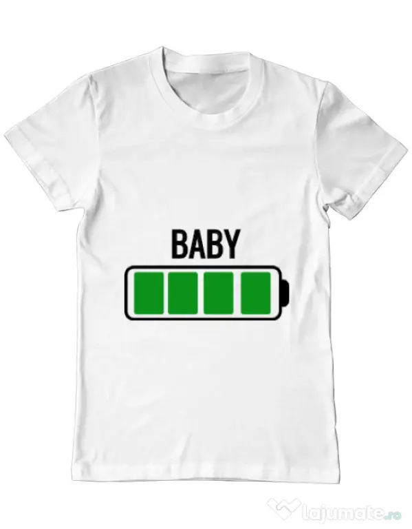Tricou ADLER barbat Baby battery Alb