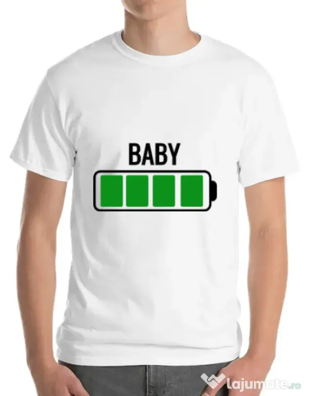 Tricou ADLER barbat Baby battery Alb