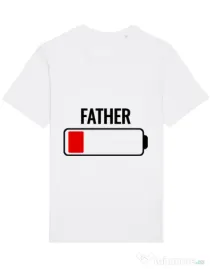 Tricou STANLEY STELLA barbat Father battery Alb