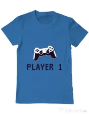 Tricou ADLER barbat Player 1 Albastru azuriu 