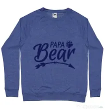 Bluza ADLER barbat Papa bear Albastru melanj