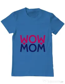 Tricou ADLER barbat Wow mom Albastru azuriu