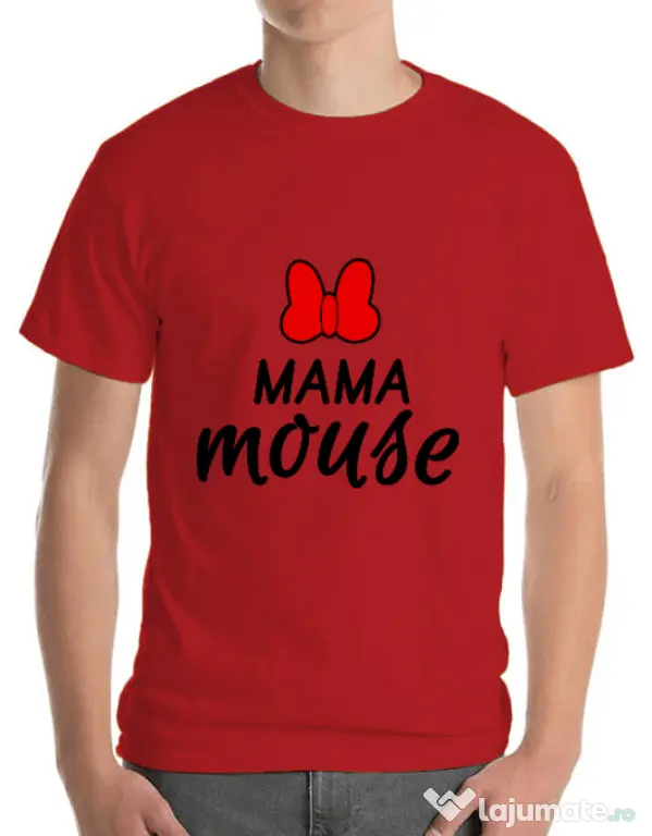 Tricou ADLER barbat Mama mouse Rosu