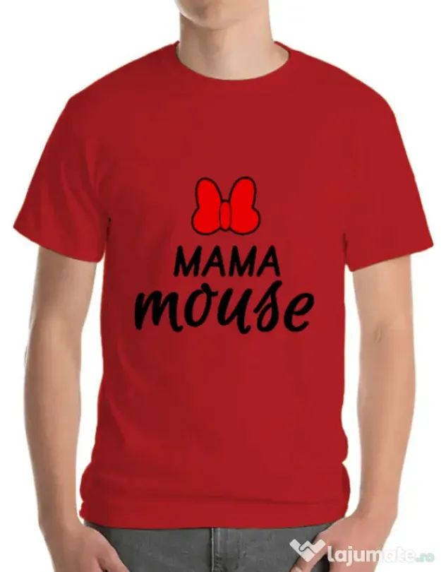 Tricou ADLER barbat Mama mouse Rosu